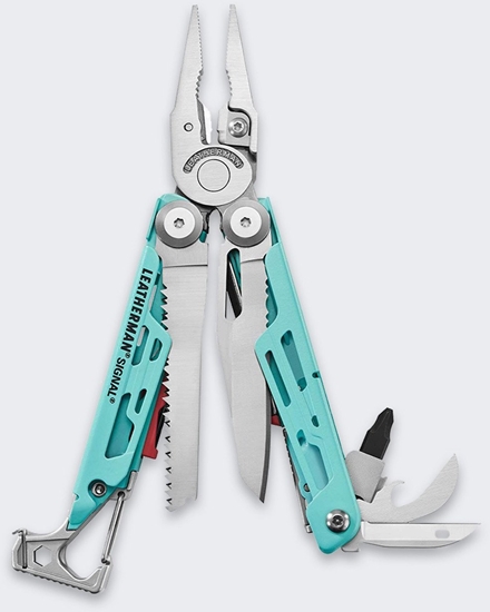 Picture of Multitool Leatherman Signal Etui Aqua Stainless