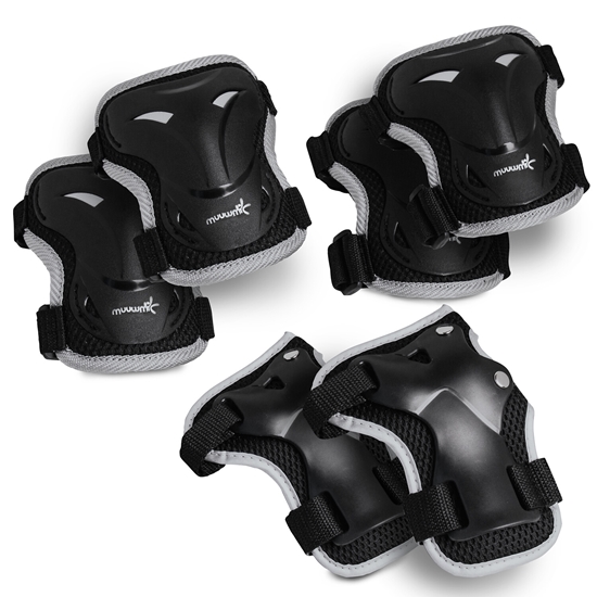 Picture of Muuwmi Elkoņu un ceļu aizsargu komplekts, S izmērs, melns