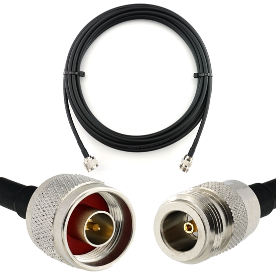 Picture of N Male to N Female 15m Coaxial Cable — HF240 (LMR240 equivalent)