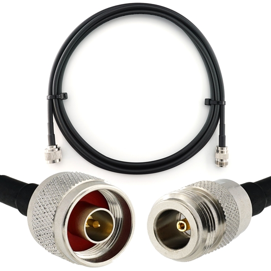 Picture of N Male to N Female 2m Coaxial Cable — HF240 (LMR240 equivalent)