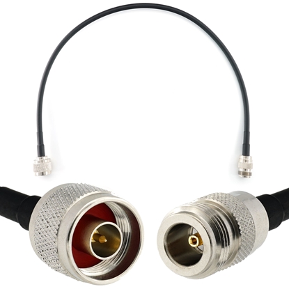 Picture of N Male to N Female 50cm Coaxial Cable — HF240 (LMR240 equivalent)