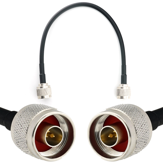 Picture of N Male to N Male 30cm Coaxial Cable — HF240 (LMR240 equivalent)