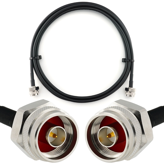 Изображение N Male to N Male Hex 1m Coaxial Cable — HF240 (LMR240 equivalent)
