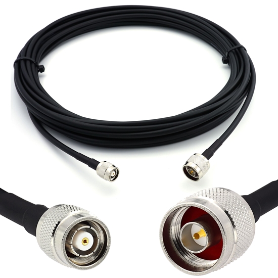 Picture of N Male to RP-TNC Male 3m Coaxial Cable — HF240 (LMR240 equivalent)