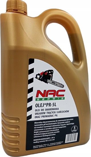 Изображение NAC OIL FOR GUIDE RAILS AND CHAINS 5L GOLD