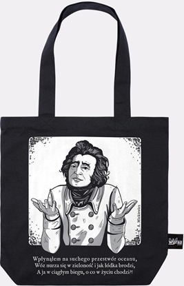 Attēls no Nadwyraz.com Torba baweniana czarna O co w yciu chodzi