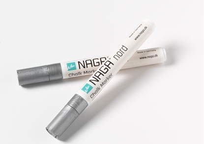 Attēls no NAGA Kridtmarker naga, 4,5 mm, sølv, pakket a 2 stk