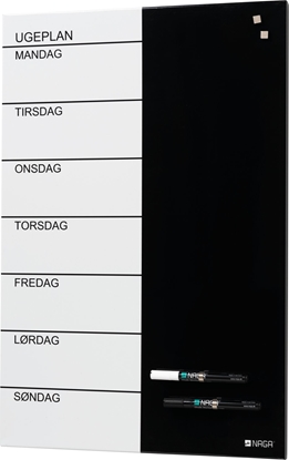 Attēls no NAGA Magnetisk NAGA ugetavle i stål 60x40 cm - dansk tekst