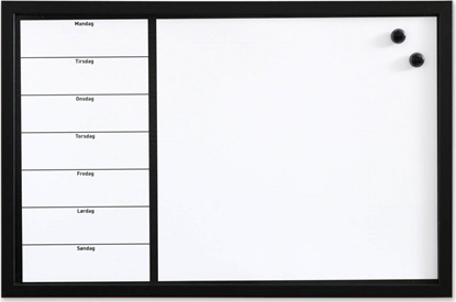 Attēls no NAGA Magnetisk ugetavle whiteboard 60 x 40 cm dansk Hvid 40x2x60mm (1stk)