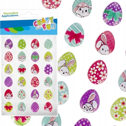 Attēls no NAKLEJ WN PUFFY PISANKI 24SZT CF12/288