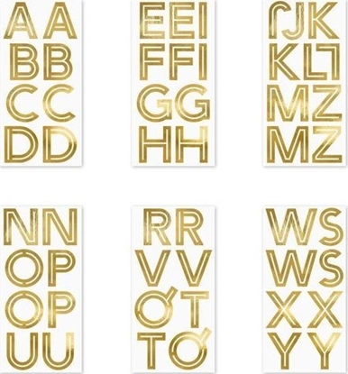Picture of Naklejki Alfabet zoty 4cm 6szt