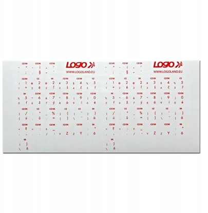 Изображение Naklejki na klawiature Logo na klawiatur�, czerwony, czesko-s�owackie, cena za 1 sztuk�