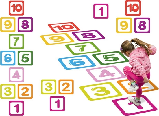 Изображение Naklejki Podogowe Liczby Edukacyjne Do Gry w Klasy