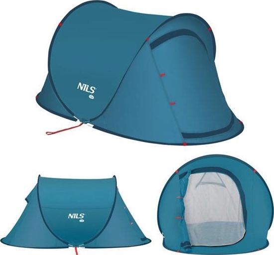 Picture of Namiot turystyczny Nils Extreme NC3743 NAMIOT KEMPINGOWY SAMOROZKADAJCY NIEBIESKI NILS CAMP
