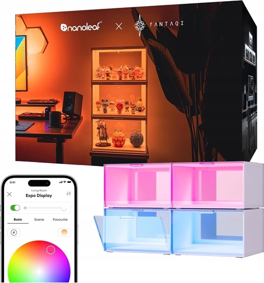 Picture of Nanoleaf X Fantaqi EXPO Smart LED Display Case Starter Kit (4 Pack) | 16M+