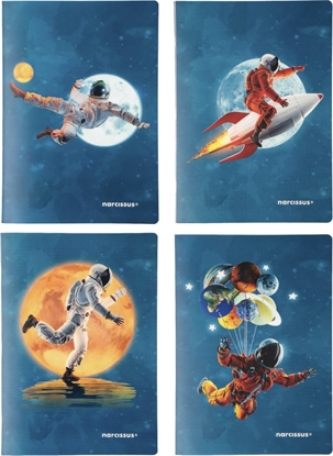 Attēls no Narcissus Zeszyt A4/60K kratka PP Cosmo (4szt) NARCISSUS