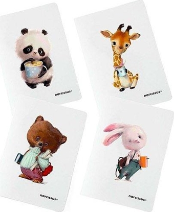 Attēls no Narcissus Zeszyt A4/60K kratka PP Cute (4szt) NARCISSUS