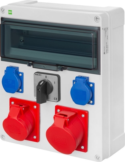 Picture of NASIELSK Rozdzielnica budowlna Elektro-Plast Nasielsk RS 6242-00 natynkowa 8-moduowa 2x2P+Z, 2x3P+N+Z 32A szara