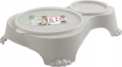 Picture of NAVA PET NOVA MISKA PODWÓJNA Z POKRYWK        1l+0,28l CAPPUCCINO