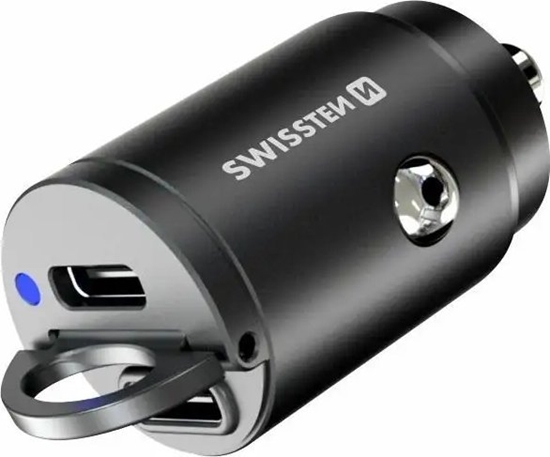 Picture of Navman Adapter CL SWISSTEN 2x USB-C (PD) 30W, nano, metal erná