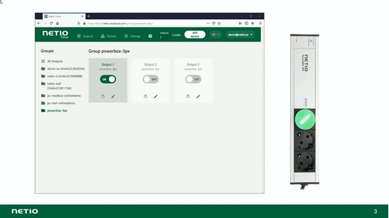 Picture of Netio KT NETIO rack kit MK3 PowerBOX-19 vertical 3Px