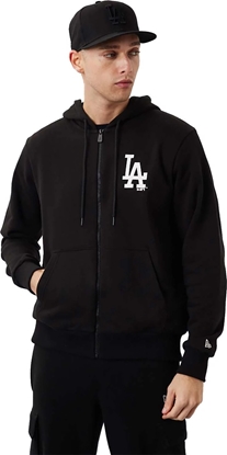 Attēls no New Era New Era MLB League Los Angeles Dodgers Essential Zip Hoodie 60284775 Czarne M