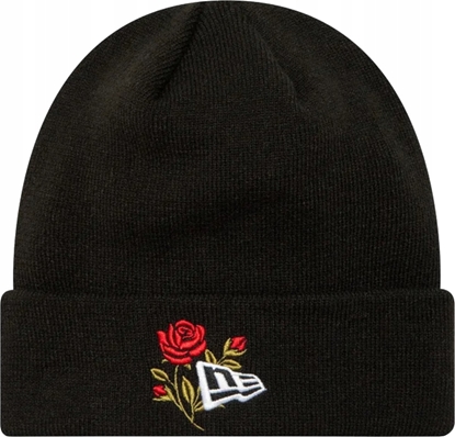 Attēls no New Era New Era Rose Icon Cuff Knit Beanie Hat 60580728 Czarne OSFM