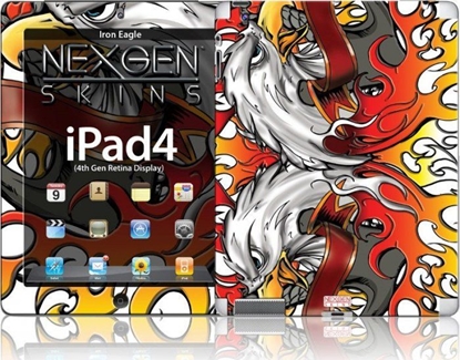 Изображение Nexgen Skins Nexgen Skins - Zestaw Skórek Na Obudow Z Efektem 3d Ipad 2/3/4 (iron Eagle 3d)