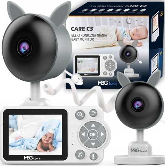 Picture of Niania Mbg Line Niania elektroniczna kamera na ywo tryb nocny LCD ZOOM bezprzewodowa