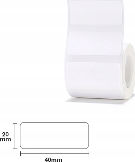 Picture of Niimbot Niimbot títky R 40x20mm 320ks Bílé pro B21, B21S, B3, B1S