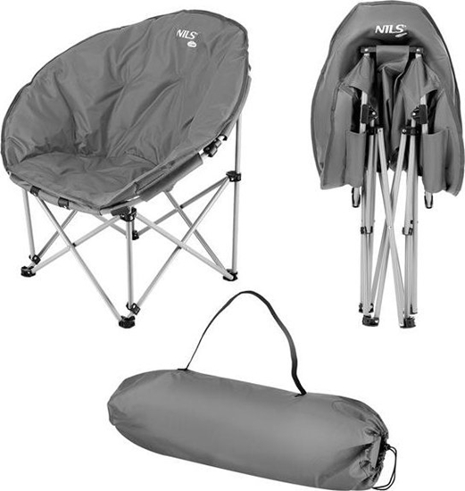 Изображение Nils Extreme NC3070 Skadane krzeso kempingowe, szare
