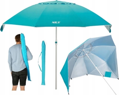 Изображение Nils Extreme NC7822 TURKUSOWY PARASOL PLAOWY XL 220 CM NILS