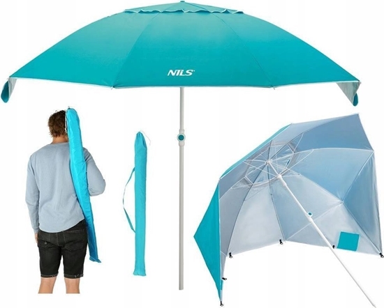 Изображение Nils Extreme NC7822 TURKUSOWY PARASOL PLAOWY XL 220 CM NILS