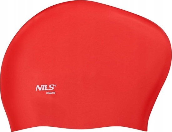 Изображение Nils Extreme NQC JEDNOKOLOROWY CZERWONY CZEPEK SILIKONOWY DO DUGICH WOSÓW NILS AQUA