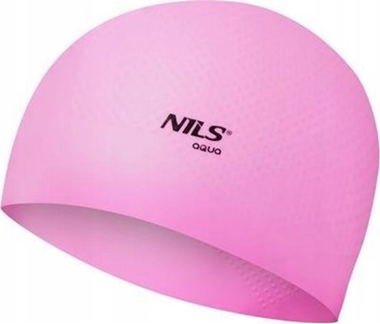 Изображение Nils Extreme NQC JEDNOKOLOROWY RÓOWY CZEPEK SILIKONOWY DOTS NILS AQUA