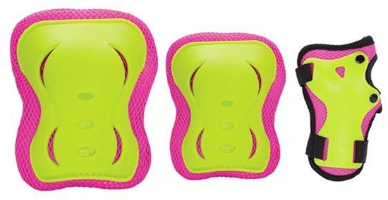 Изображение Nils Extreme Zestaw ochraniaczy H320 róowo-limonkowy r. XL