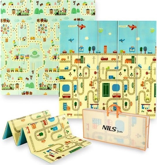 Изображение NILS Fun MD04 MATA DZIECICA SKADANA CITY 195x180CM NILS FUN