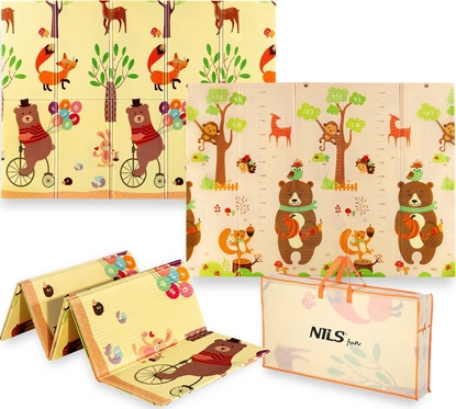 Изображение NILS Fun MD05 MATA DZIECICA SKADANA FOREST 190x150CM NILS FUN