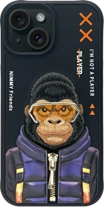 Attēls no Nimmy case iPhone 15 6.1" black/black Cool&Cute 2.0 Monkey