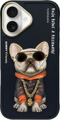 Attēls no Nimmy etui iPhone 16 6.1" czarny/black Glasses Cool Dog