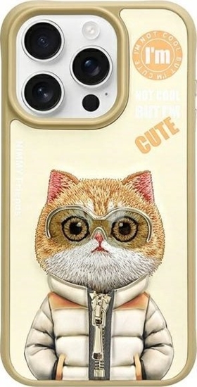 Picture of Nimmy iPhone 15 Pro 6.1" case khaki Cool&Cute 2.0 Cat