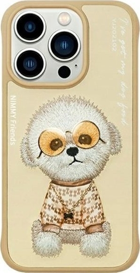 Picture of Nimmy iPhone 15 Pro 6.1" case khaki Glasses Cool Dog