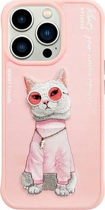 Picture of Nimmy iPhone 15 Pro 6.1" Case Pink Glasses Cool Cat