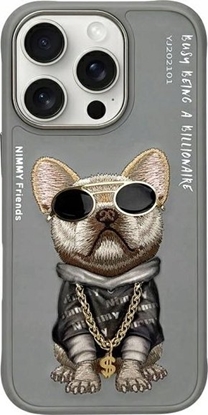 Изображение Nimmy iPhone 16 Pro 6.3" case gray/grey Glasses Cool Dog