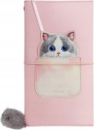 Attēls no Nimmy Set 2in1 notebook + pen pink/pink Big Eyed Pet 2.0 Cat
