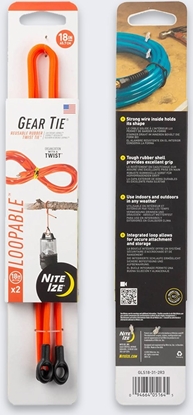 Изображение NiteIze Opaski NiteIze Gear Tie Loopable 18 2Pack Orange