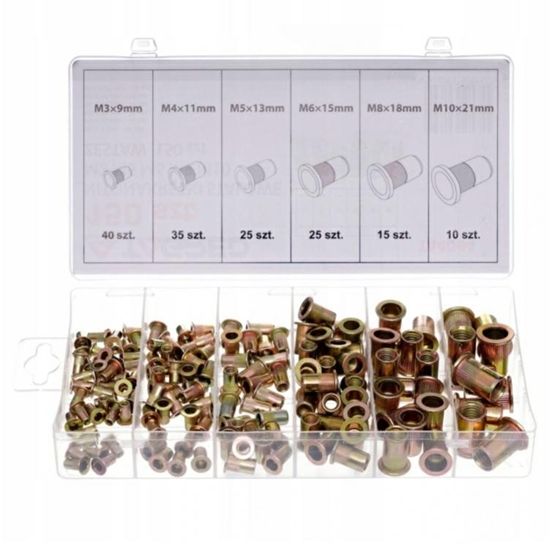 Picture of NITONAKRTKI STALOWE M3-M10 150szt. MIX /SILVER