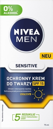 Picture of Nivea MEN Sensitive agodzcy krem nawilajcy do twarzy z SPF15 75 ml