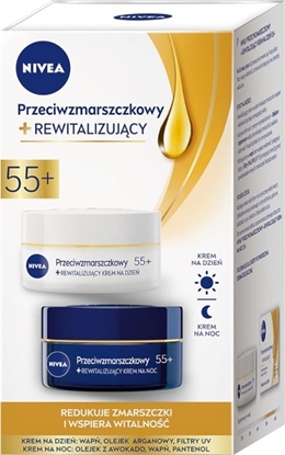 Picture of Nivea Przeciwzmarszczkowy+ modelujcy krem na noc 55+ 50ml + Przeciwzmarszczkowy+ modelujcy krem na dzie 55+ 50ml