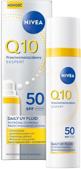 Изображение NIVEA_Q10 Daily UV fluid przeciwzmarszczkowy do twarzy SPF50 40ml